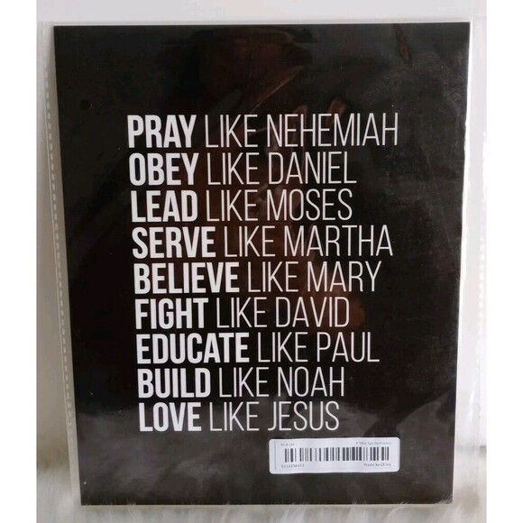 Spiritual Card Stock Print Black/White Pray Like NeHemiah...8X10 New - Picture 2 of 3